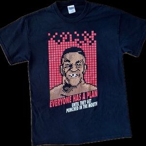 Mike Tyson Punch-Out T-Shirt – Retro 8-Bit Graphic, Gildan Medium, 100% Cotton